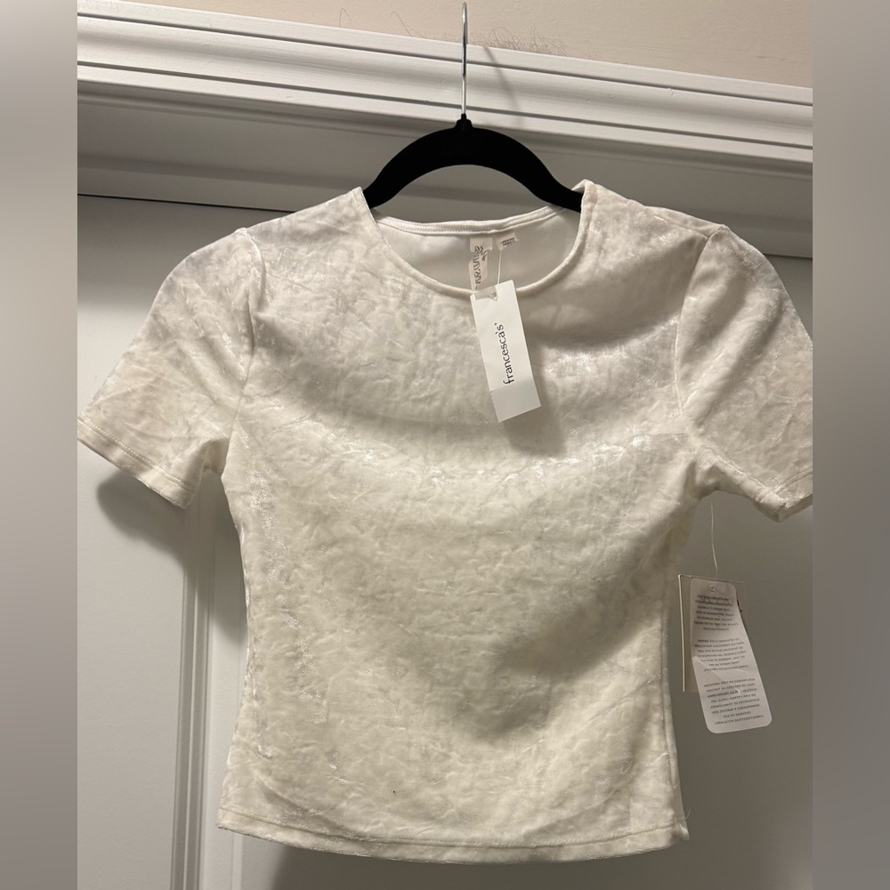 Chic White Textured Blouse